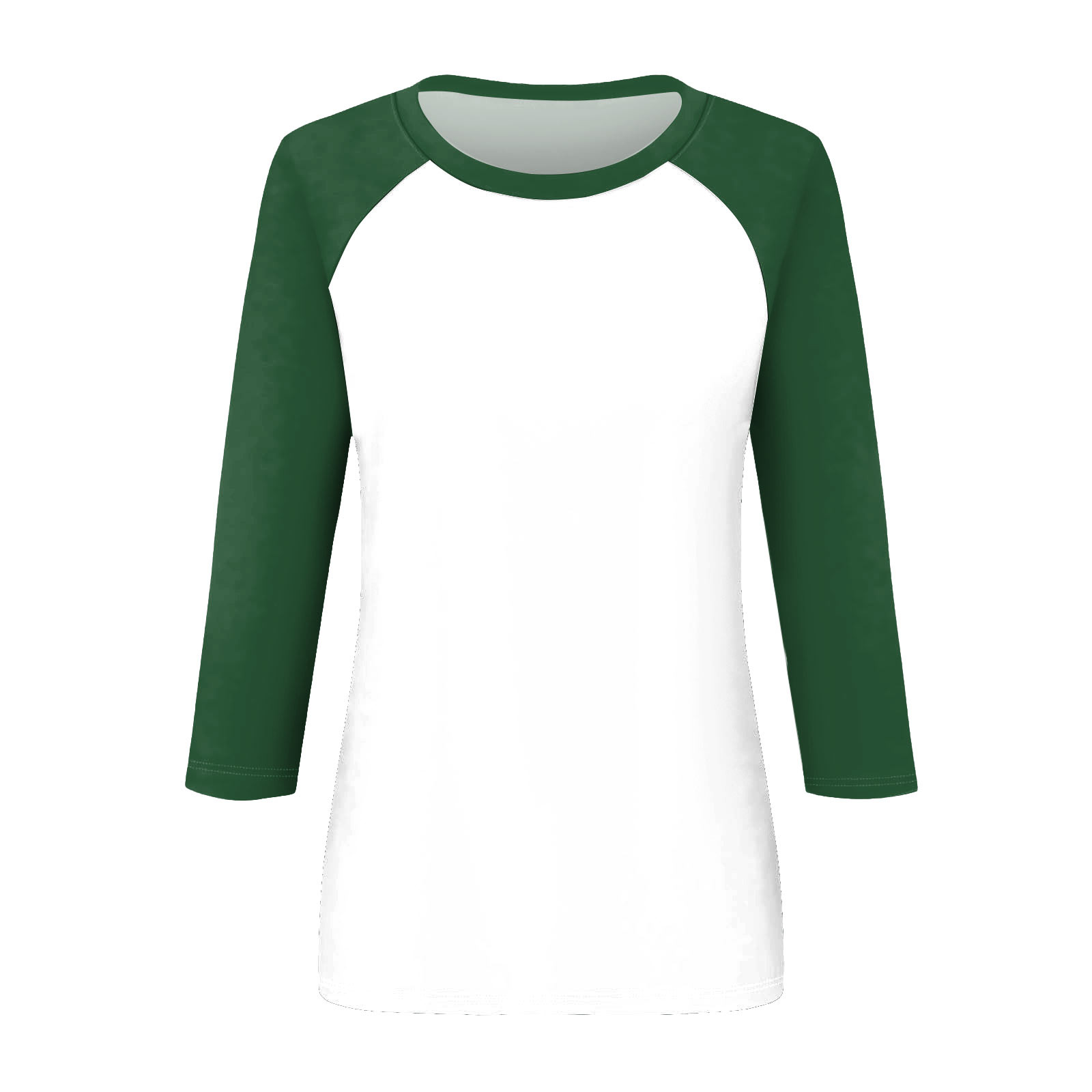 thumbnail image 4 of Camiseta informal de manga 3/4 y cuello redondo para mujer, versátil, de poliéster, tallas S-XXL, 4 of 5